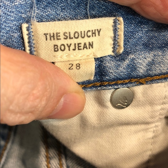 Madewell The Slouchy Boyjean Sz 28 High Rise Light Wash 100% Cotton Contemporary - Picture 5 of 7
